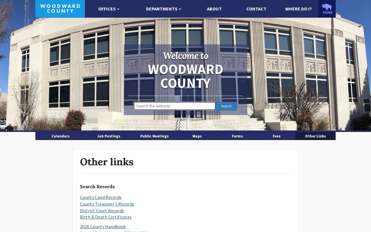 Woodward County active warrants official county records links