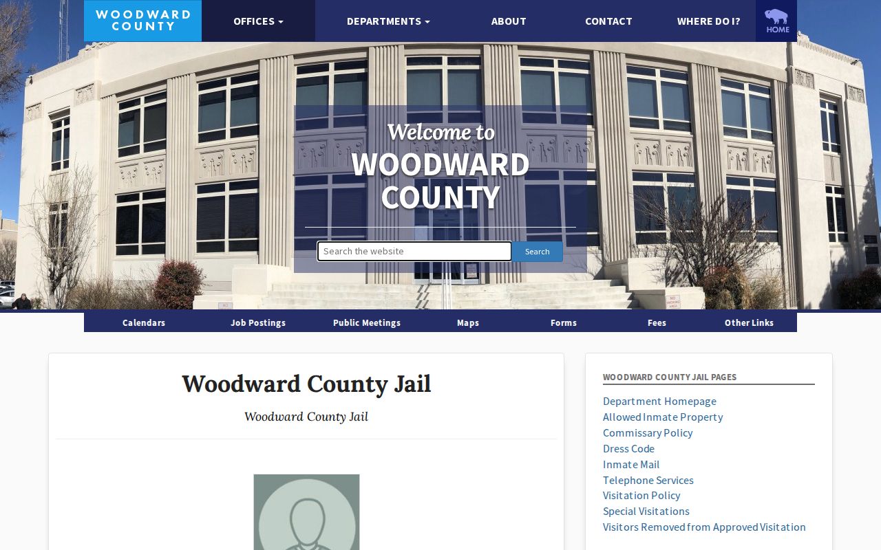 Woodward County warrant records jail department information